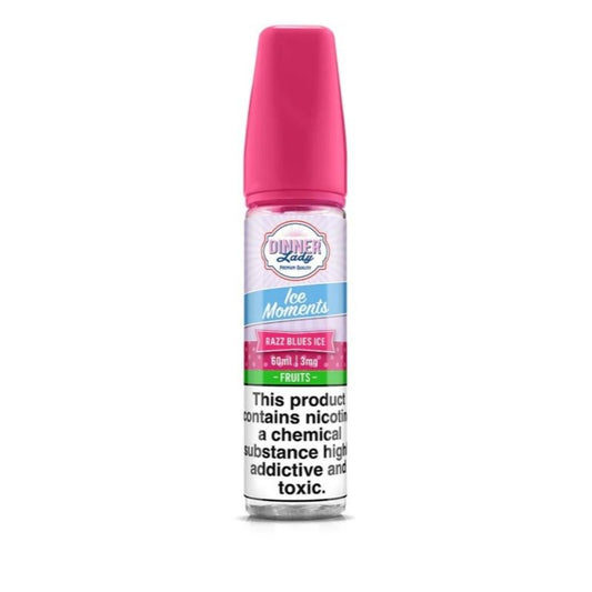 Razz Blues - Dinner Lady Ice Moments | 60ML Vape Juice | 3MG, 6MG | Vape Store