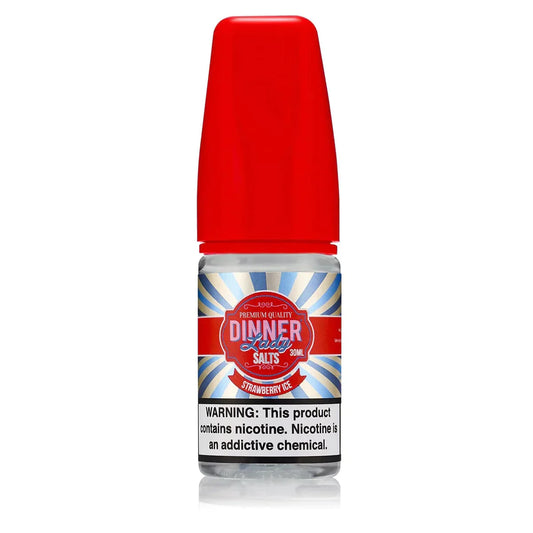 Strawberry Ice - Dinner lady Salts | 30ML Vape Juice | 20MG, 50MG | Vape Store